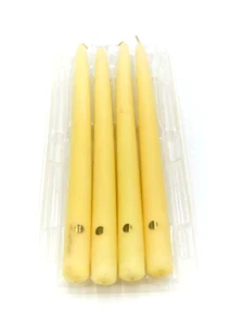 Lote de 4 velas cónicas crema vintage de 12" Handdip - Imagen 1 de 3