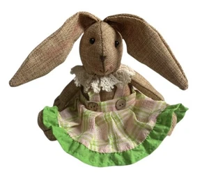 Hase Kaninchen Puppe Deko Stofftier Country Primitive Frühling Ostern Deko - Bild 1 von 6