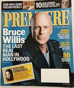 PREMIERE Magazine - April 2003 Bruce Willis, Oscars, Clooney and Sundance - Picture 1 of 1