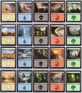 Khans of Tarkir - 1x Complete 20 Card Basic Land Set - Near Mint - Bild 1 von 1