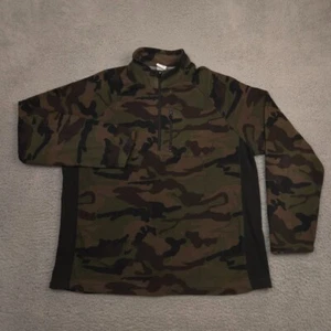 Starter Fleece Quarter Zip Pullover Herren L Camouflage grün braun schwarz warm Jagd - Bild 1 von 8