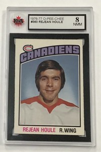 1976-77 OPC REJEAN HOULE #360 MONTREAL CANADIENS VINTAGE GRADED NM MINT 8