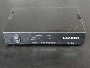 LEADER Karaoke Decoder CDG-1 CDG Decoder Ver. 2.0 w/ Power Supply Cord - Picture 1 of 8