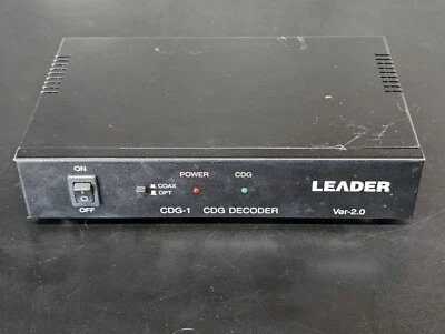 LEADER Karaoke Decoder CDG-1 CDG Decoder Ver. 2.0 w/ Power Supply Cord - Image 1 of 4