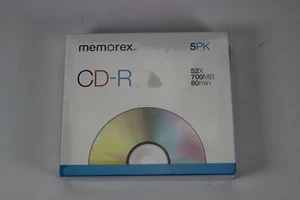 Memorex CD-R Recordable 52X 700MB/80Min 5PK. - Picture 1 of 2