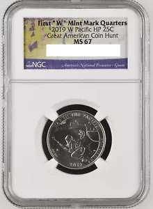 2019 W Guam War In the Pacific Quarter 25c NGC MS 67 West Point - War Label - Picture 1 of 2