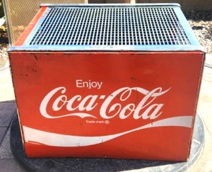Vintage! Coca Cola Brunnen Maschine Top Coke Werbung Abdeckung Metall Sieb Box - Bild 1 von 14