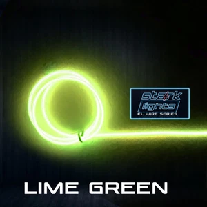 Neon LED Light Glow EL Wire + Control String Rope Tube 1.4mm Thick - LIME GREEN - Picture 1 of 5