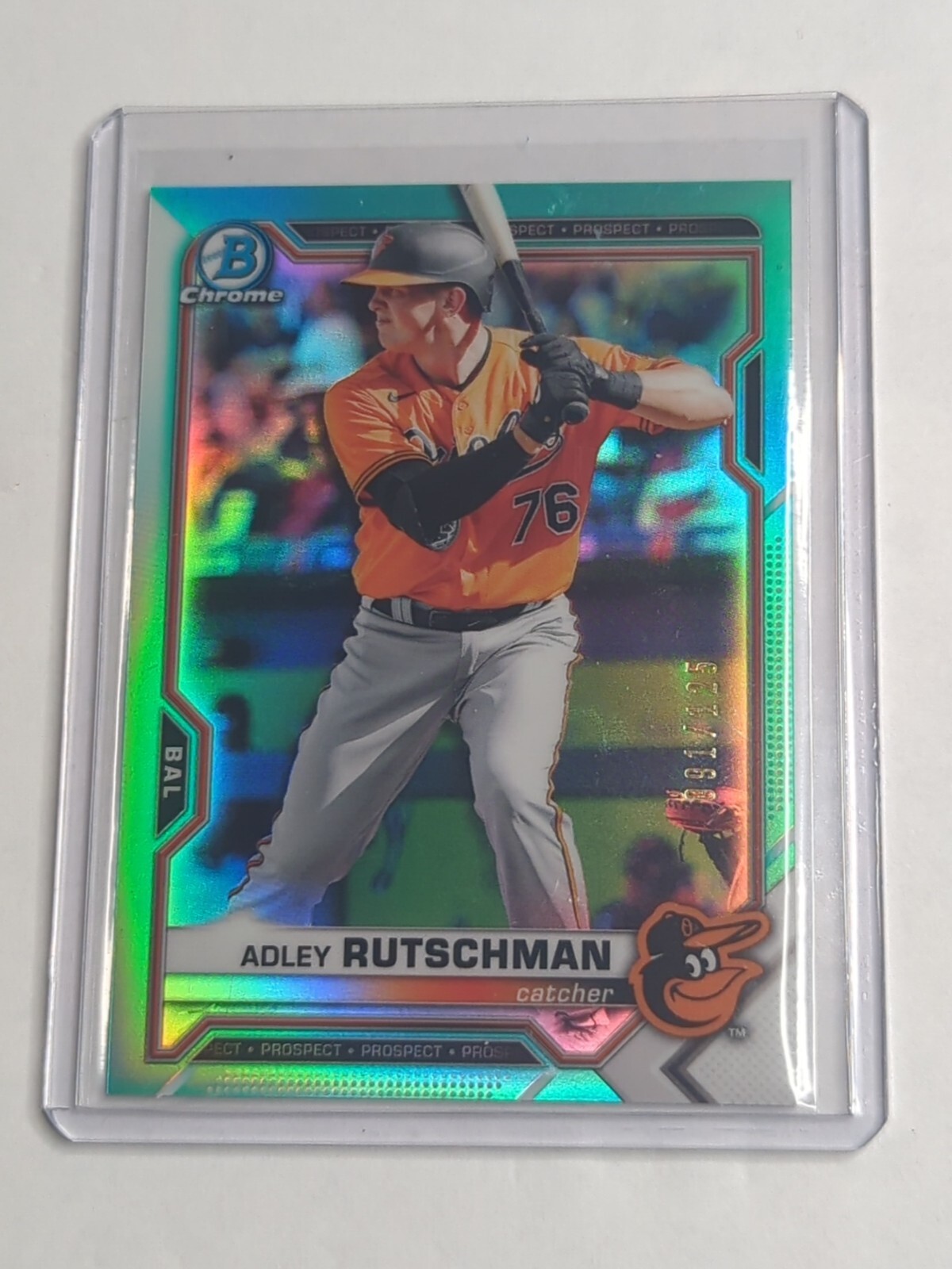 2021 Bowman Chrome Adley Rutschman Aqua Refractor  /125 BCP-241!