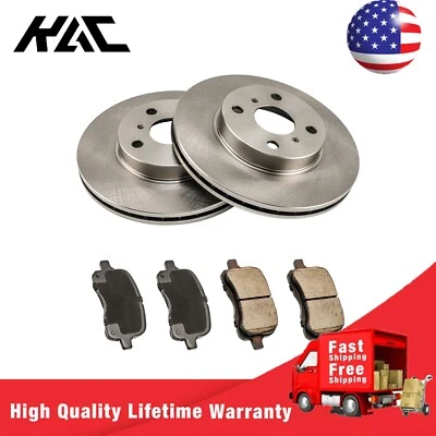 Rotores y pastillas de freno delanteros para Toyota Corolla 1998-2002 Chevrolet Prizm 1998-2002 Foto 1 de 4