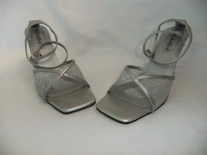 COLORIFFICS SILVER FORMAL HEELS - SZ 10M - Afbeelding 1 van 7