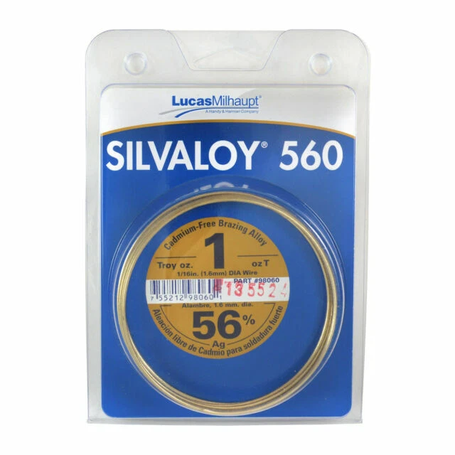 Lucas-Milhaupt 98060 Silvaloy 560 Braze Silver Solder 1oz.