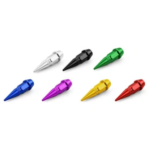 4Pcs Car Motorcycle Auto Bike Dustproof Spike Shape Tire Wheel Stem Valve Caps - Picture 1 of 13