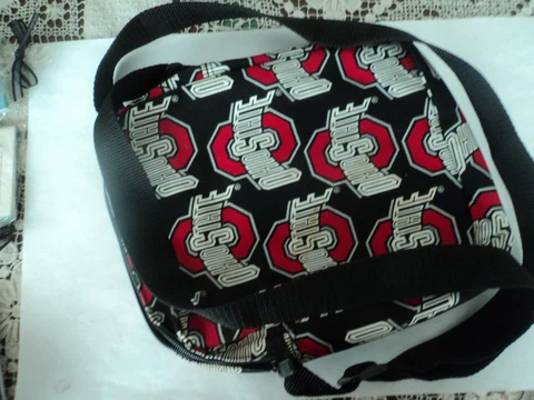 The Ohio State Buckeye small backpack, Bible/book used,10" x 8" good condition Cover