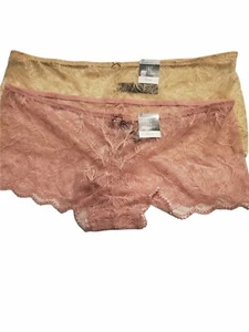 INC International Concept Plus Size 2X Lace Boyshort Underwear 2 Pack - Picture 1 of 1