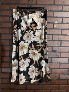NWT Band Of The Free Rho Black Floral Slip Skirt Large MSRP $78 - Picture 1 of 6