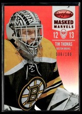 2012-13 Panini Certified Masked Marvels Red Tim Thomas 006/100 #114