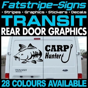 para adaptarse a Ford Transit MK7 CARP HUNTER IR PESCA FURGONETA CÁMPER PEGATINAS GRÁFICOS - Imagen 1 de 2