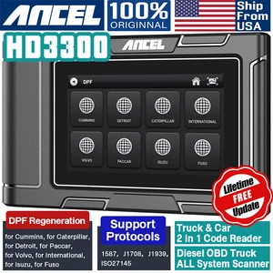Heavy Duty Truck OBD2 Scanner DPF Regen Diesel HDOBD Diagnostic Tool for Cummins - Picture 1 of 11