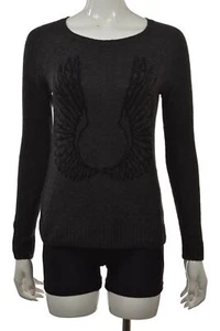 BCBGMAXAZRIA Nita Womens Sweater Size XXS Charcoal Gray Crew Neck Long Sleeve - Picture 1 of 5