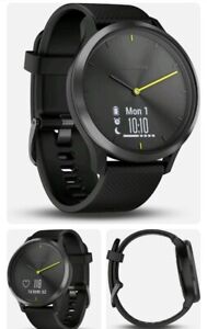 Garmin Vivomove HR Hybrid Smart Watch - Black with Black Band