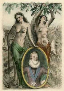 HEINRICH IV & die MUSEN des WOHLSTANDES - Paul-Émile BÉCAT Handcolor.ORadierung - Picture 1 of 1