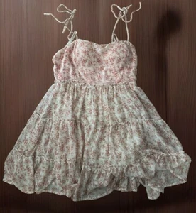Mooloola Pink Red Floral Remi Dress-Spaghetti Straps-Beach Dress-Size 12 - Picture 1 of 14