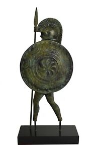 Ancient Greek Bronze Warrior Figurine - Homer iliad Trojan War - Museum Replica