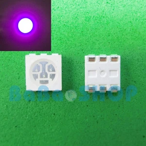 10pcs ~ 1000pcs UV 395nm~400nm Purple LED Lamp Light SMD 5050 SMT 2220 PLCC-6 - Picture 1 of 4