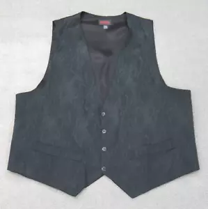 O'CONNELL'S Suit Vest Mens XL Black O’Connell Lucas Chelf Silk Buckle Jacket VTG - Picture 1 of 10