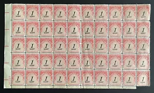 U.S. #J89 affrancatura dovuta 1 centesimo - mezzo foglio (50 francobolli) mai usato, OG, mai incernierato - Foto 1 di 6