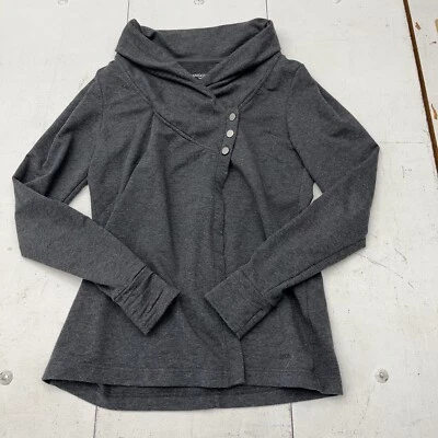 Danskin Dark Gray French Terry Long Sleeve Sweatshirt Women’s Size Small - Image 1 of 4