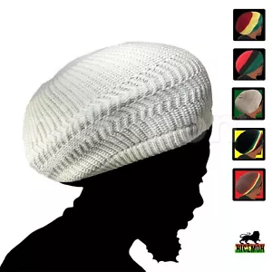 Rasta Dread Dreadlocks Tams Hat Beret Hippie Cap Reggae Marley Jamaica M/L Fit - Picture 1 of 56