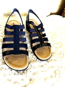 EAST 5TH Inga 1.5" Heeled Slingback Sandals Women's Size 8M Navy - Picture 1 of 13