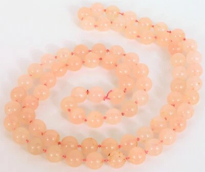 CHINESE CHINA SHOU PEKING PINK JADE OR QUARTZ NECKLACE ART DECO JADEITE RARE ! - Image 1 of 2