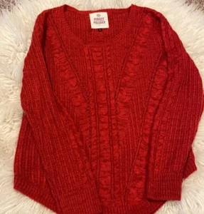 Medium SO brand Kohls red Christmas womens sweater - Picture 1 of 3