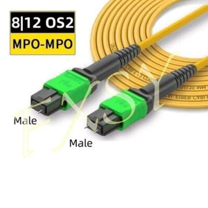 1-5M MPO/UPC Stecker 9/125 Singlemode OS2 Glasfaserkabel 12F Typ A Stammkabel - Bild 1 von 9
