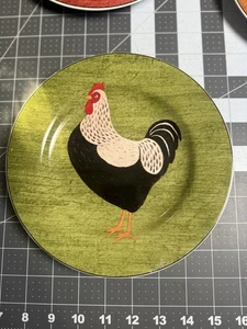 Brandon House Country Quartet Salad Plate Green Rooster Farmhouse Replacement - Picture 1 of 4