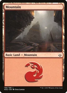 Mountain #197 4x FOIL HOU MTG Hour of Devastation Basic Land MINT red - Picture 1 of 1