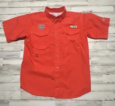 Camisa Columbia PFG Niños L Juventud Cabeza de Hueso Manga Corta Castaño Rojizo LEER - Marca pequeña * Foto 1 de 4