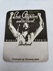 ERIC CLAPTON 1978 Slowhand World Tour Backstage Pass Nero - Foto 1 di 2