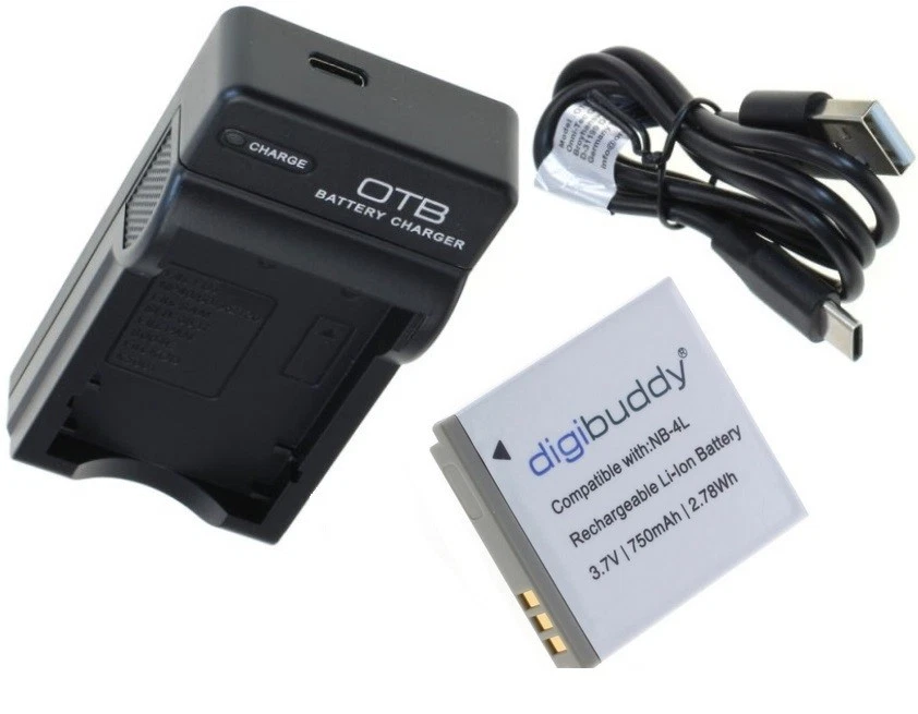 Akku + Akkuladestation für Canon NB-4L / Canon NB-5L / CANON Digital Ixus 30 40 - Bild 1 von 1