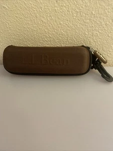 L.L. Brillenetui Bohnenbraun. Reißverschluss. 6" lang - Bild 1 von 9