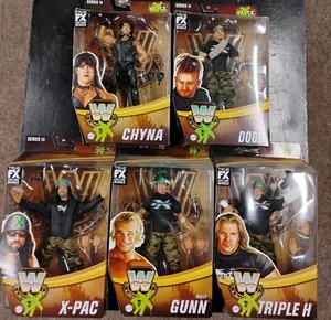 WWE Mattel Legends Elite HHH CHYNA DOGG GUNN PAC DX WCW TAKEOVER COMPLETE SET - Bild 1 von 1