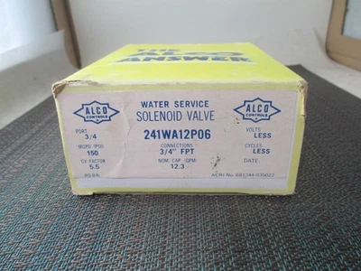ALCO 241WA12P06 Solenoid Valve NEW! 3/4" - Image 1 of 3