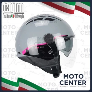 CASCO DEMI JET CGM 116G AIR BICO GRIGIO FUCSIA TAGLIA L (59-60 Cm.) - Foto 1 di 1