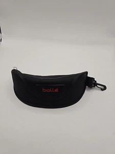 Sunglass Glasses Storage Protective Case Bolle' Semi Hard Nylon Black Red Logo - Picture 1 of 4