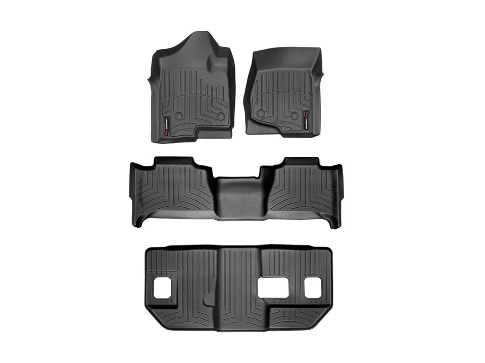 WeatherTech FloorLiner for 2007-2010 Cadillac Escalade ESV - Full Set, Black - Image 1 of 4