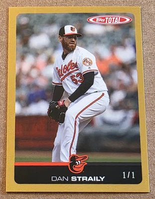 2019 Topps Total #11C Dan Straily Gold Parallel 1/1 Made - Baltimore Orioles - Image 1 of 2