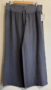 NWT Krisa By Revolve Size XL 100% Linen Wide Leg Gray Pants Retail Over $200 - Picture 1 of 12